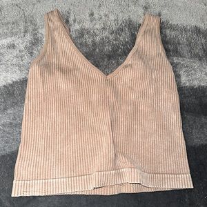tan/light brown cropped tank